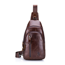 Load image into Gallery viewer, BUFF CAPTAIN 100 Men Leather Crossbody Shoulder Bag First-Layer Cowhide Multi-Function Sports Casual Chest Bag, Black, Brown, Yellow Brown