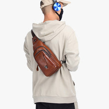 Load image into Gallery viewer, BUFF CAPTAIN 110 Men Leather Shoulder Bag First-Layer Cowhide Leather Multi-Function Chest Bag