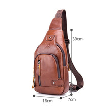 Load image into Gallery viewer, BUFF CAPTAIN 129 First-Layer Cowhide Men Soft Chest Bag Outdoor Casual Large Capacity Messenger Bag