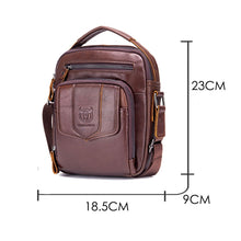 Load image into Gallery viewer, BUFF CAPTAIN 777 Men Leather Shoulder Bag First-Layer Cowhide Retro Large Capacity Satchel