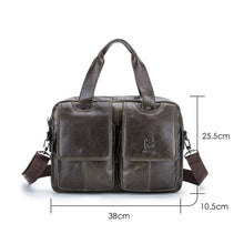Load image into Gallery viewer, BUFF CAPTAIN 042 Men Leather Multi-Function Shoulder Messenger Bag First-Layer Cowhide Portable Briefcase