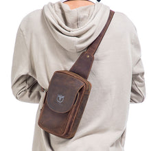 Load image into Gallery viewer, BUFF CAPTAIN 133 Men Leather Retro Shoulder Bag Diagonal Leather Bag, 133