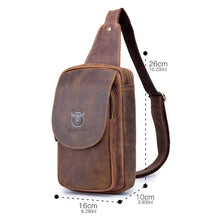 Load image into Gallery viewer, BUFF CAPTAIN 133 Men Leather Retro Shoulder Bag Diagonal Leather Bag, 133