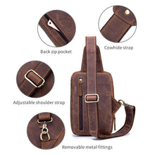 Load image into Gallery viewer, BUFF CAPTAIN 133 Men Leather Retro Shoulder Bag Diagonal Leather Bag, 133