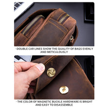 Load image into Gallery viewer, BUFF CAPTAIN 133 Men Leather Retro Shoulder Bag Diagonal Leather Bag, 133