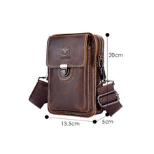 Load image into Gallery viewer, BUFF CAPTAIN 075 Men Belt Mobile Phone Waist Bag First-Layer Cowhide Multi-Function Diagonal Bag