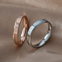 Load image into Gallery viewer, Fashion Simple Narrow BE THECHANGE Ring Electroplated 18k Titanium Steel Couple Ring, 4 US Size, 5 US Size, 6 US Size, 7 US Size, 8 US Size, 9 US Size, 10 US Size