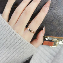 Load image into Gallery viewer, Fashion Simple Narrow BE THECHANGE Ring Electroplated 18k Titanium Steel Couple Ring, 4 US Size, 5 US Size, 6 US Size, 7 US Size, 8 US Size, 9 US Size, 10 US Size