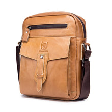 Load image into Gallery viewer, BUFF CAPTAIN 053 Men Leather Shoulder Messenger Bag First-Layer Cowhide Large Capacity Briefcase, Specification：, Large (Yellow Brown), Small (Yellow Brown), Large (Black), Small (Black), Large (Dark Brown), Small (Dark Brown)