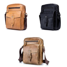 Load image into Gallery viewer, BUFF CAPTAIN 053 Men Leather Shoulder Messenger Bag First-Layer Cowhide Large Capacity Briefcase, Specification：, Large (Yellow Brown), Small (Yellow Brown), Large (Black), Small (Black), Large (Dark Brown), Small (Dark Brown)