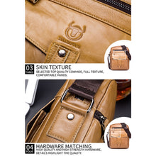 Load image into Gallery viewer, BUFF CAPTAIN 053 Men Leather Shoulder Messenger Bag First-Layer Cowhide Large Capacity Briefcase, Specification：, Large (Yellow Brown), Small (Yellow Brown), Large (Black), Small (Black), Large (Dark Brown), Small (Dark Brown)