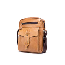 Load image into Gallery viewer, BUFF CAPTAIN 053 Men Leather Shoulder Messenger Bag First-Layer Cowhide Large Capacity Briefcase, Specification：, Large (Yellow Brown), Small (Yellow Brown), Large (Black), Small (Black), Large (Dark Brown), Small (Dark Brown)