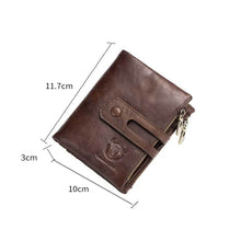 Load image into Gallery viewer, BUFF CAPTAIN 021 Leather Men Vertical Wallet Short Multi-Function Wallet