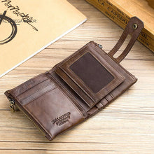 Load image into Gallery viewer, BUFF CAPTAIN 021 Leather Men Vertical Wallet Short Multi-Function Wallet