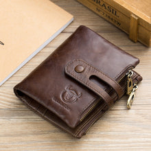 Load image into Gallery viewer, BUFF CAPTAIN 021 Leather Men Vertical Wallet Short Multi-Function Wallet