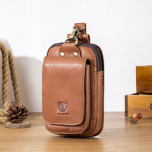 Load image into Gallery viewer, BULL CAPTAIN 028 Multi-Function Cattle Leather Waist Bag Magnetic Buckle Mobile Phone Belt Bag, Black, Coffee, Coffee No Logo, Yellow Brown