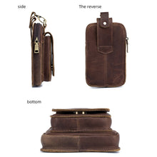 Load image into Gallery viewer, BULL CAPTAIN 028 Multi-Function Cattle Leather Waist Bag Magnetic Buckle Mobile Phone Belt Bag, Black, Coffee, Coffee No Logo, Yellow Brown