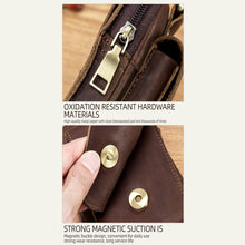 Load image into Gallery viewer, BULL CAPTAIN 028 Multi-Function Cattle Leather Waist Bag Magnetic Buckle Mobile Phone Belt Bag, Black, Coffee, Coffee No Logo, Yellow Brown