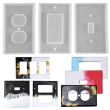 Load image into Gallery viewer, Crystal Epoxy Mirror Porous Socket Button Data Line Switch Panel Silicone Mold, Style One, Style Two, Style Three, Style Four, Style Five, Style Six
