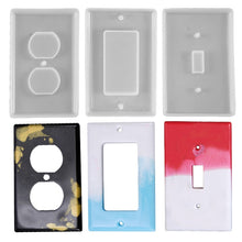 Load image into Gallery viewer, Crystal Epoxy Mirror Porous Socket Button Data Line Switch Panel Silicone Mold, Style One, Style Two, Style Three, Style Four, Style Five, Style Six