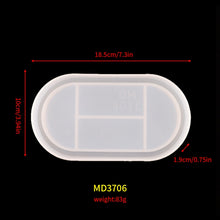 Load image into Gallery viewer, Oval Dish Silicone Mold DIY Crystal Glue Storage Box Mold, MD3706