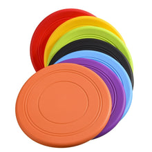 Load image into Gallery viewer, Pet Toy Flying Disc Pet Interactive Training Floating Water Bite-Resistant Soft Flying Disc, Orange, Black, Red, Purple, Blue, Yellow, Green
