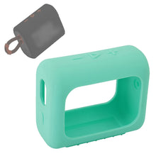 Load image into Gallery viewer, For JBL GO3 Bluetooth Speaker Silicone Cover Portable Protective Case with Carabiner, Red, Black, Silver Gray, Orange, Dark Blue, Mint Green, Army Green