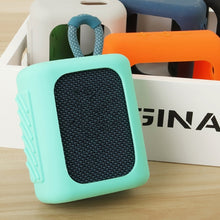 Load image into Gallery viewer, For JBL GO3 Bluetooth Speaker Silicone Cover Portable Protective Case with Carabiner, Red, Black, Silver Gray, Orange, Dark Blue, Mint Green, Army Green