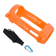 Load image into Gallery viewer, P401 For JBL Pulse4 Portable Shockproof Silicone Protective Case with Carabiner &amp; Lanyard, Black, Orange, Rose Red, Mint Green, Dark Blue