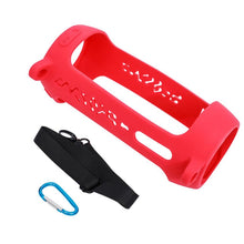 Load image into Gallery viewer, P401 For JBL Pulse4 Portable Shockproof Silicone Protective Case with Carabiner &amp; Lanyard, Black, Orange, Rose Red, Mint Green, Dark Blue