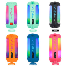 Load image into Gallery viewer, P401 For JBL Pulse4 Portable Shockproof Silicone Protective Case with Carabiner &amp; Lanyard, Black, Orange, Rose Red, Mint Green, Dark Blue