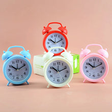 Load image into Gallery viewer, 2 PCS Student Bed Small Alarm Clock Desk Alarm Clock, Red, Blue, Beige, Pink