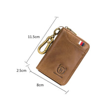 Load image into Gallery viewer, BUFF CAPTAIN 474 Multifunctional Leather Coin Purse Man Hanging Waist Door Anti-Brush Key Bag, Blue, Black, Yellow Brown, Brown, Yellow Brown Gift Box, Black Gift Box, Brown Gift Box, Blue Gift Box