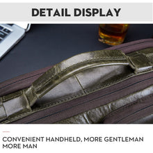 Load image into Gallery viewer, BULL CAPTAIN 036 Men Leather Shoulder Bag Retro First-Layer Cowhide Messenger Bag, Black, Iron Blue, Beige, Brown, Yellow Brown