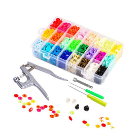 Colorful Plastic Resin Children Clothes Button Hand Pressure Pliers Installation Tool, 24 Color 240 Sets T5 Snap Button+Tool, 24 Color 360 Sets T5 Snap Button+Tool