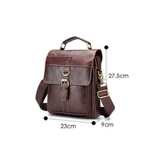 Load image into Gallery viewer, BUFF CAPTAIN 302 First-Layer Cowhide Men Casual Shoulder Bag Leather Retro Briefcase