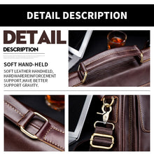 Load image into Gallery viewer, BUFF CAPTAIN 302 First-Layer Cowhide Men Casual Shoulder Bag Leather Retro Briefcase