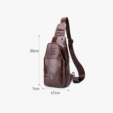 Load image into Gallery viewer, BUFF CAPTAIN 087 Men Leather Shoulder Bag First-Layer Cowhide Sports Chest Bag