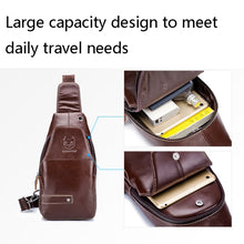 Load image into Gallery viewer, BUFF CAPTAIN 087 Men Leather Shoulder Bag First-Layer Cowhide Sports Chest Bag