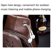 Load image into Gallery viewer, BUFF CAPTAIN 087 Men Leather Shoulder Bag First-Layer Cowhide Sports Chest Bag