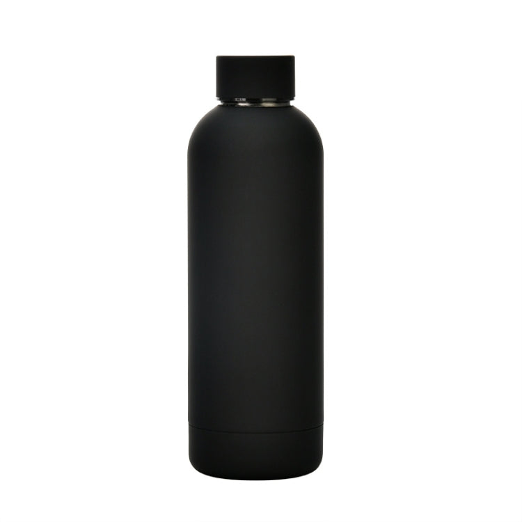 Stainless Steel Outdoor Matte Water Bottle Portable Sports Water Cup Rubber Paint Insulation Cup, Moss Green, Light Pink, Smoky Pink, Cinnabar Orange, Green White, Khaki, Ink Black, Lake Blue, Gray Green, Lilac Purple, Indigo, Gray