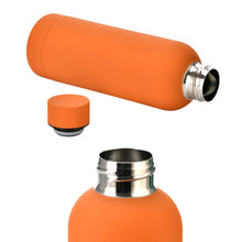 Load image into Gallery viewer, Stainless Steel Outdoor Matte Water Bottle Portable Sports Water Cup Rubber Paint Insulation Cup, Moss Green, Light Pink, Smoky Pink, Cinnabar Orange, Green White, Khaki, Ink Black, Lake Blue, Gray Green, Lilac Purple, Indigo, Gray