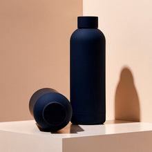 Load image into Gallery viewer, Stainless Steel Outdoor Matte Water Bottle Portable Sports Water Cup Rubber Paint Insulation Cup, Moss Green, Light Pink, Smoky Pink, Cinnabar Orange, Green White, Khaki, Ink Black, Lake Blue, Gray Green, Lilac Purple, Indigo, Gray
