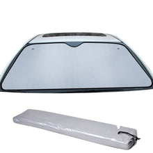 Load image into Gallery viewer, Aluminum Foil Five-Layer Thickening Car Sunscreen Heat Insulation Sun Visor, 145x70cm Blue, 145x70cm Gold, 145x70cm Silver