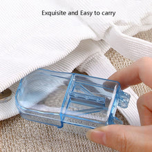 Load image into Gallery viewer, 2pcs R8335 Transparent Medicine Cutter Food Grade Plastic Split Cartridge Pill Separator, Blue, Black, Transparent