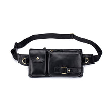 Load image into Gallery viewer, BULL CAPTAIN 020 Men Small Mobile Phone Waist Bag Crossbody Multi-Function Chest Bag, Black, Brown