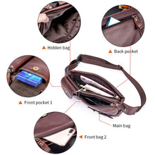 Load image into Gallery viewer, BULL CAPTAIN 020 Men Small Mobile Phone Waist Bag Crossbody Multi-Function Chest Bag, Black, Brown