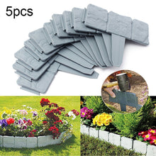 Load image into Gallery viewer, 5pcs Imitation Stone Fence Garden Outdoor Gardening Lawn Plastic Isolation PP Fence Simple Splicable Fence