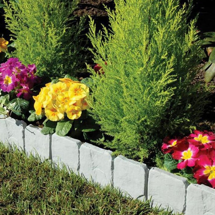 5pcs Imitation Stone Fence Garden Outdoor Gardening Lawn Plastic Isolation PP Fence Simple Splicable Fence