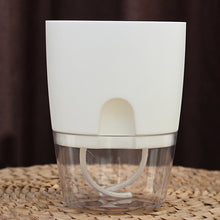 Load image into Gallery viewer, Transparent Plastic Double-Layer Water Storage Automatic Water-Absorbing Flowerpot, A703 Caliber 8.2cm, A705 Caliber 10.5cm, A707 Caliber 15.3cm, A709 Caliber 23.5cm